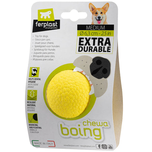 Jucarie pentru caini Ferplast Chewa Boing Minge Galben M