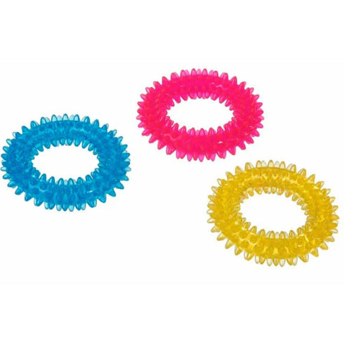 Jucarie pentru caini Flamingo Inel cu zimti 13cm