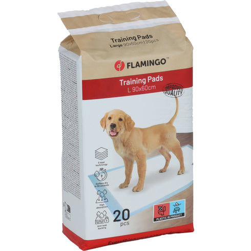 Covorase absorbante pentru caini Flamingo Training Pad Pady L 90x60cm 20buc/set