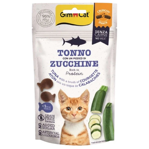 Recompense pentru pisici Gimcat Crunchy Ton cu dovlecel 50g