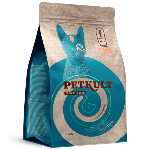 Hrana uscata pentru pisici Petkult Cat Probiotics Sensitive Fresh Somon 400g