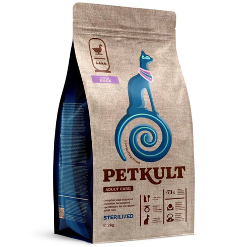 Hrana uscata pentru pisici Petkult Cat Adult Sterilized Rata 2kg