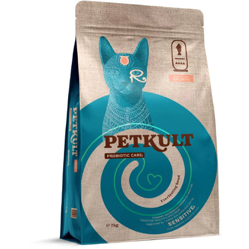Hrana uscata pentru pisici Petkult Cat Probiotics Sensitive Fresh Somon 7kg
