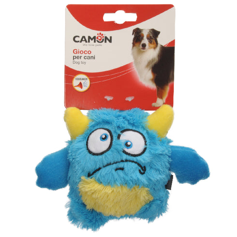 Jucarie pentru caini Camon M Blue Caine cu scartait 12cm