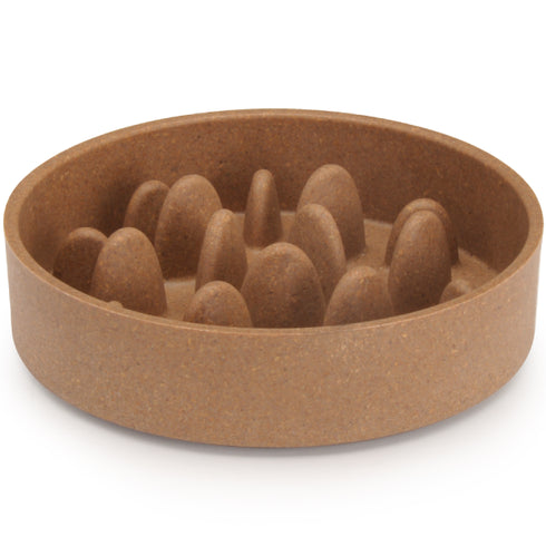 Castron pentru hranire lenta pentru caini Camon Bambus 410ml