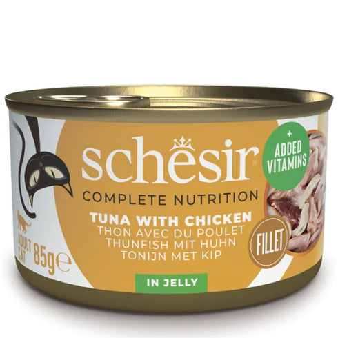 Hrana umeda pentru pisici Schesir Ton, Pui Jelly 85g