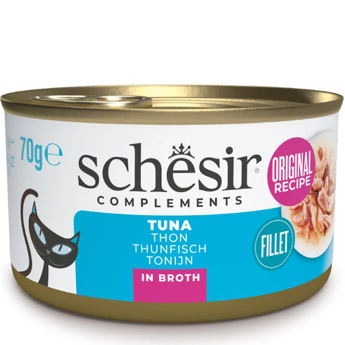 Hrana umeda pentru pisici Schesir Ton in supa 70g