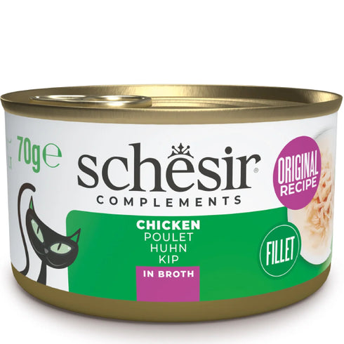 Hrana umeda pentru pisici Schesir Pui in supa 70g