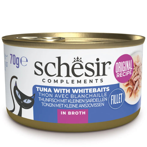 Hrana umeda pentru pisici Schesir Ton si Ansoa in supa 85g