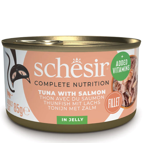 Hrana umeda pentru pisici Schesir Ton, Somon Jelly 85g
