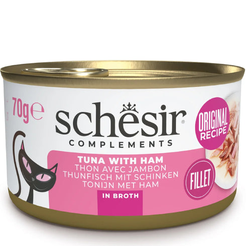 Hrana umeda pentru pisici Schesir Ton si sunca in supa 70g