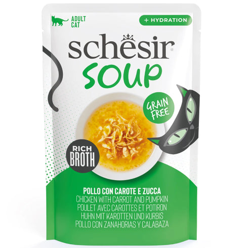 Hrana umeda pentru pisici Schesir Soup Pui Morcov Dovleac 40g