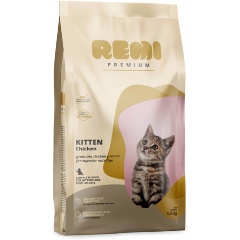 Hrana uscata pentru pisici Remi Premium Kitten Pui 1.5kg