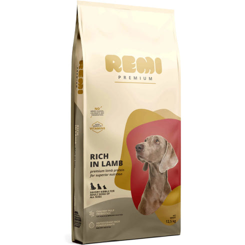 Hrana uscata pentru caini Remi Premium Dog All Sizes Miel 12.5kg