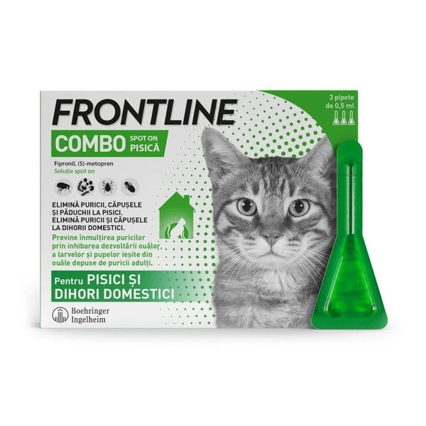Pipeta antiparazitara pentru pisici Frontline Combo, 3 Pipete
