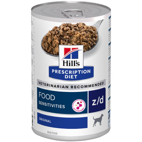 Hrana umeda pentru caini Hill's PD Food Sensitivities Z/D 370g