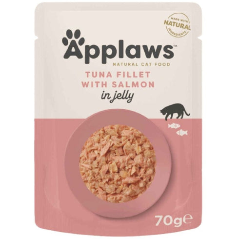 Hrana umeda pentru pisici Applaws cu file de ton si somon 70 g