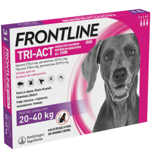 Pipeta antiparazitara pentru caini Fronline TRI-ACT L 20-40kg 3 pipete