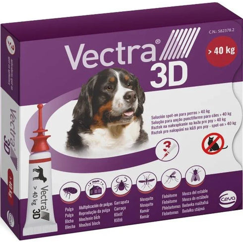 Solutie antiparazitara pentru caini VECTRA 3D DOG >40KG 3pip