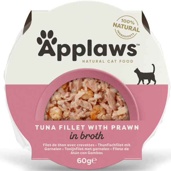 Hrana umeda pentru pisici Applaws File de ton si creveti 60g