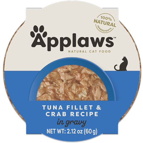 Hrana umeda pentru pisici Applaws File de ton si crabi 60g