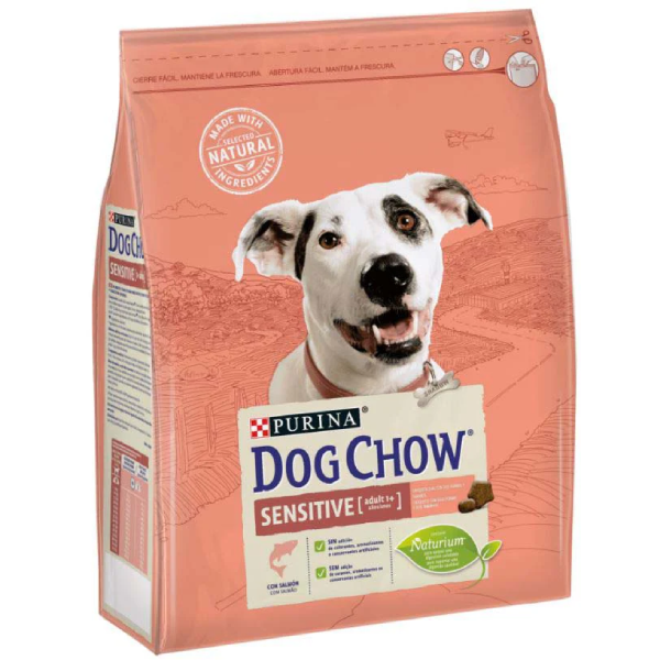 Hrana uscata pentru caini Purina Dog Chow Sensitive Somon si orez 2.5kg