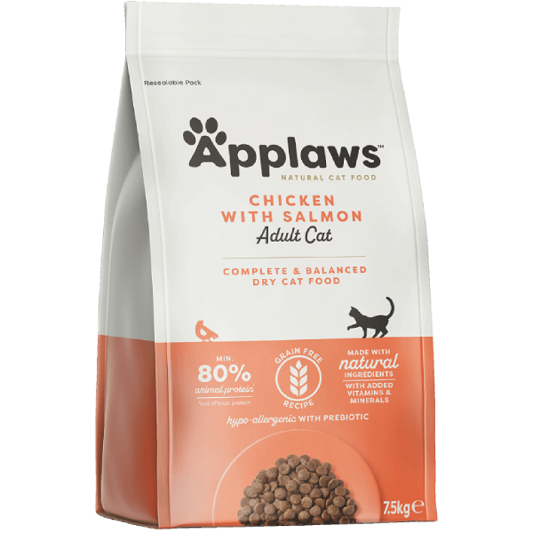 Hrana uscata pentru pisici Applaws Adult Pui&Somon 7.5kg