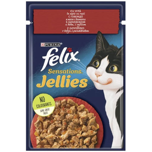 Hrana umeda pentru pisici Felix Sensations Vita si rosii 85g