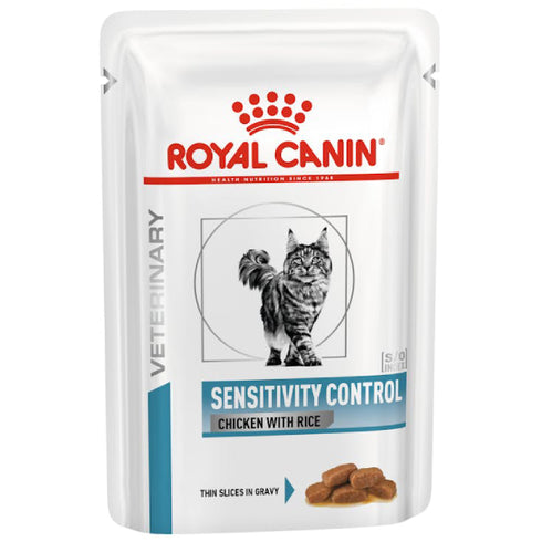 Hrana umeda pentru pisici Royal Canin VHN Sensitivity Control Pui&Orez 85g