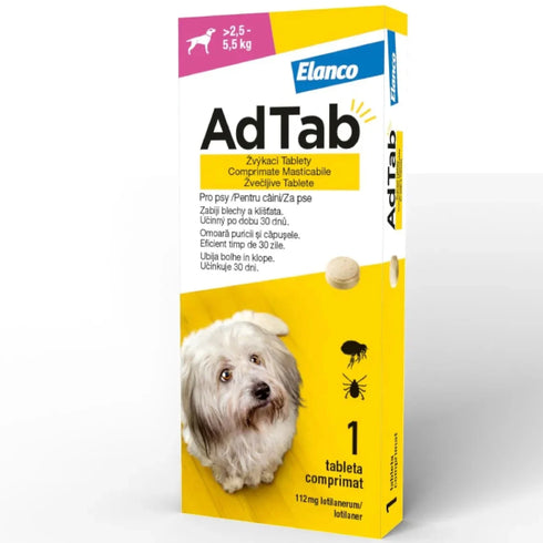 AdTab Dog 112.5mg (2.5 - 5.5 kg) - 1 Tableta