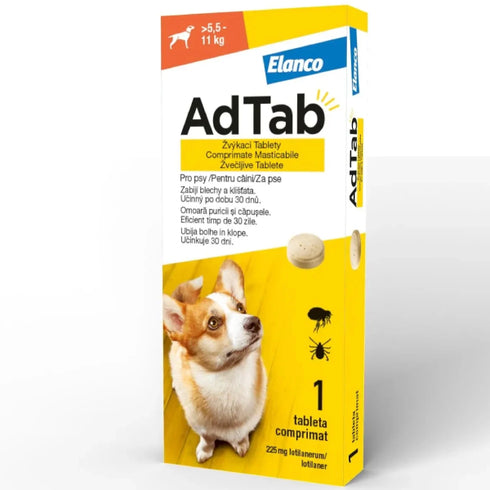 AdTab Dog 225 mg (5.5 - 11 kg) - 1 Tableta