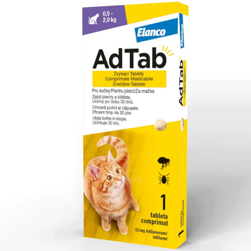 AdTab Cat 12 mg (0.5 - 2 kg) - 1 Tableta