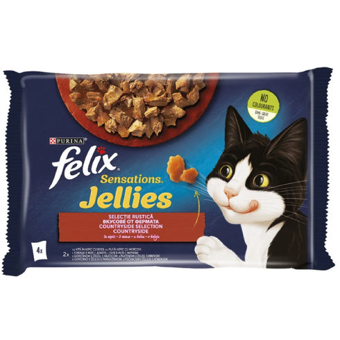 Hrana umeda pentru pisici Felix Sensations Vita si Pui 4x85g
