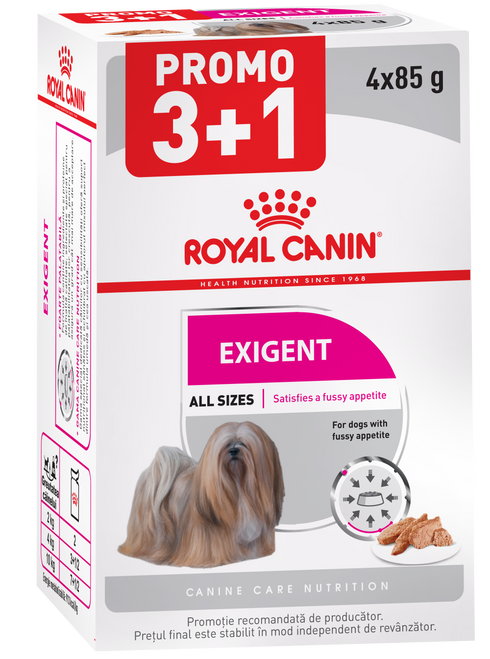 Hrana umeda pentru caini Royal Canin CCN Exigent 4x85g PROMO 3+1