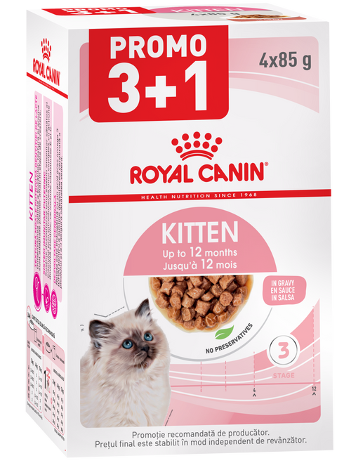 Hrana umeda pentru pisici Royal Canin FHN Kitten 4x85g PROMO 3+1