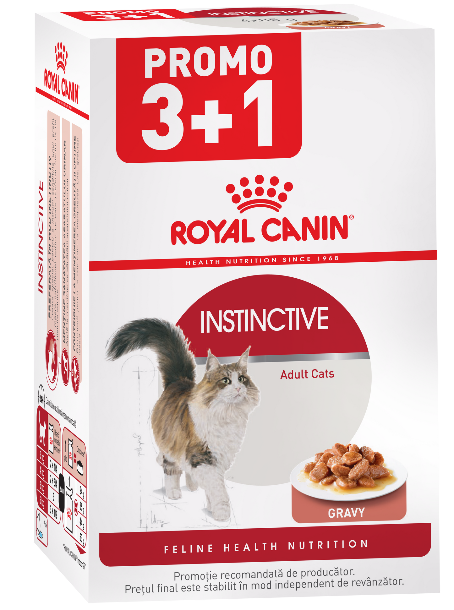 Hrana umeda pentru pisici Royal Canin FHN Instinctive Gravy 4x85g PROMO 3+1