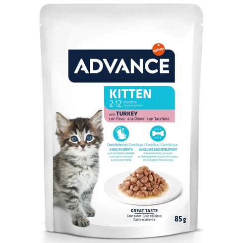 Hrana umeda pentru pisici Advance Kitten Curcan 85g