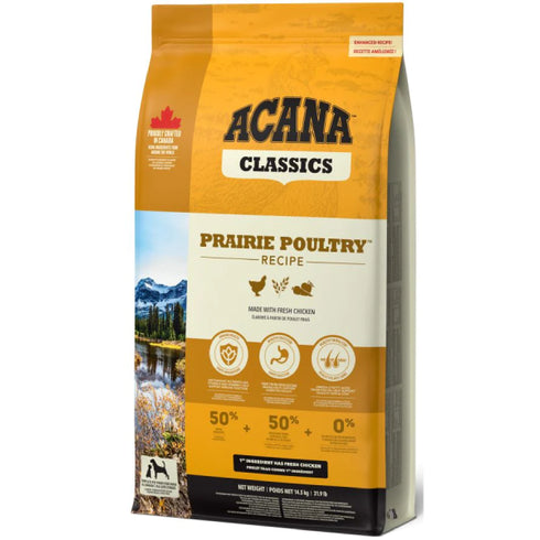Hrana uscata pentru caini Acana Classics Prairie Poultry Pui&Curcan 14.5kg