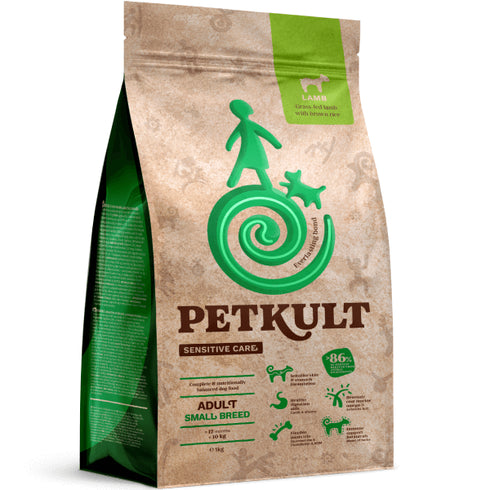 Hrana uscata pentru caini Petkult Sensitive Adult Talie Mica Miel si orez 1kg