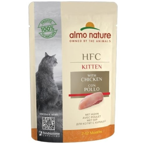 Hrana umeda pentru pisici Almo Nature HFC Kitten Complete Pui 55g