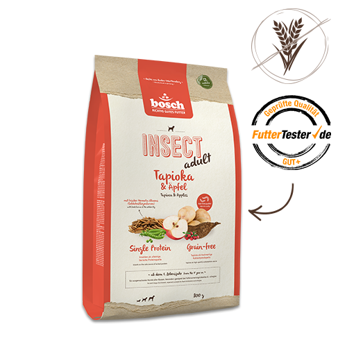 BOSCH Insect Hrană uscată pentru câini, cu tapioca și mere, 2.5 kg