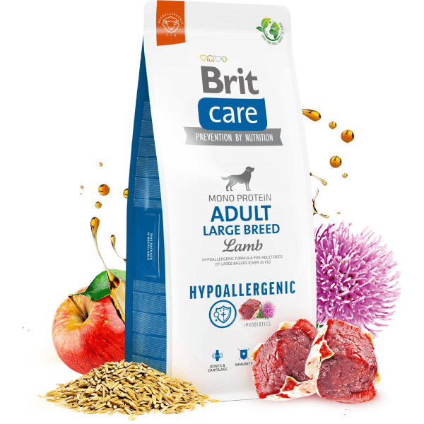 Hrana uscata pentru caini Brit Care Hypoallergenic Adult Large Breed Miel&Orez 3kg - Animax