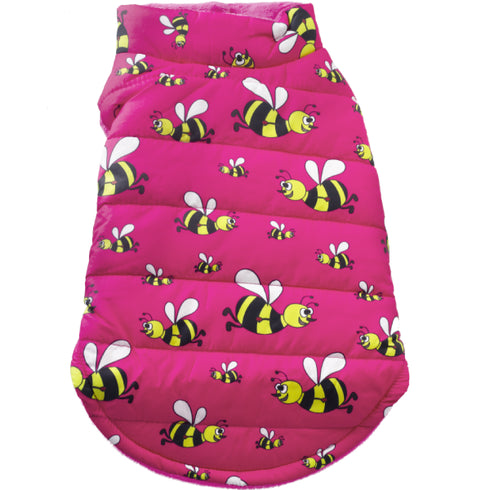 Haina cu doua fete pentru caini Enjoy Bumble-Bee Pink L