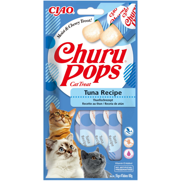 Recompense pentru pisici Churu Pops Baton moale Ton 4x15g - Animax