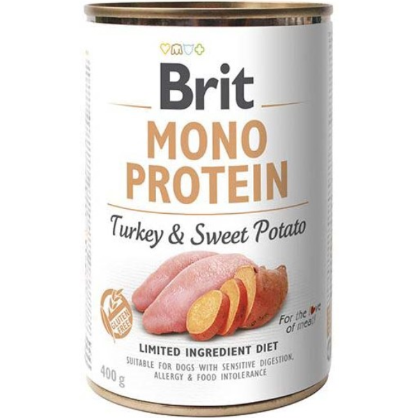 Hrana umeda pentru caini Brit Care Mono Protein Curcan & Cartof dulce 400g - Animax