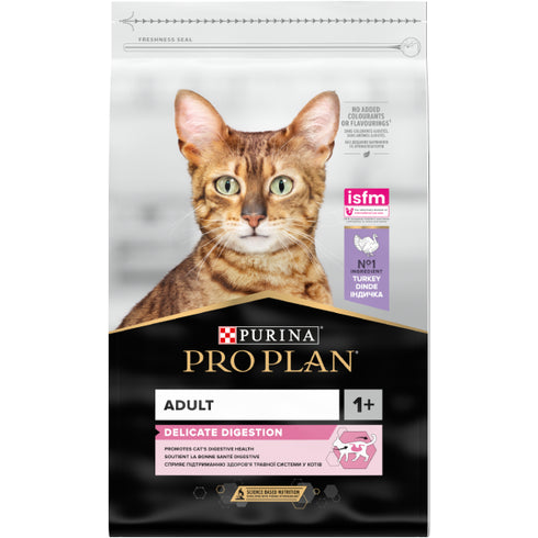 Hrana uscata pentru pisici Pro Plan Delicate cu curcan si orez 1.5 kg