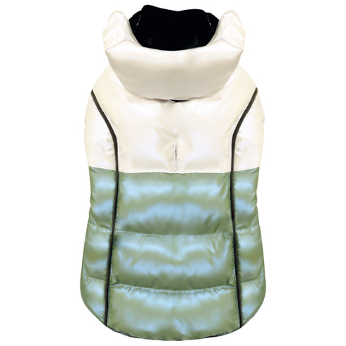 Jacheta impermeabila pentru caini Croci Pearly Dream Green 40cm