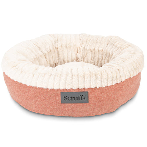 Culcus pentru caini Scruffs Ellen Donut Terracotta 55cm