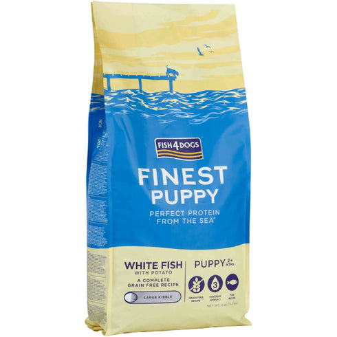 Hrana uscata pentru catei Fish4Dogs Finest Puppy Peste alb & Cartof 6kg