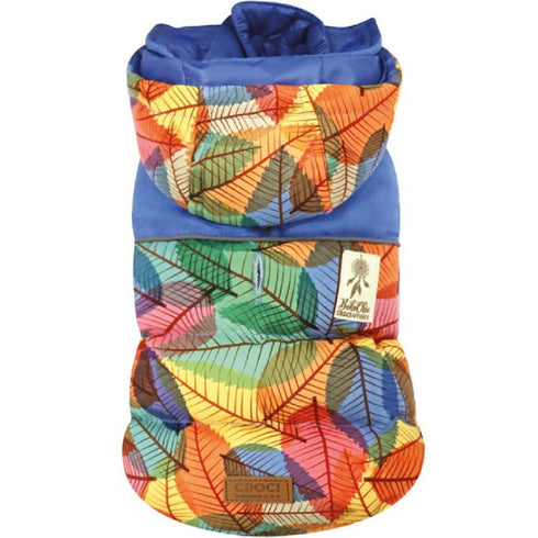 Jacheta matlasata cu doua fete pentru caini Croci Foliage 25cm